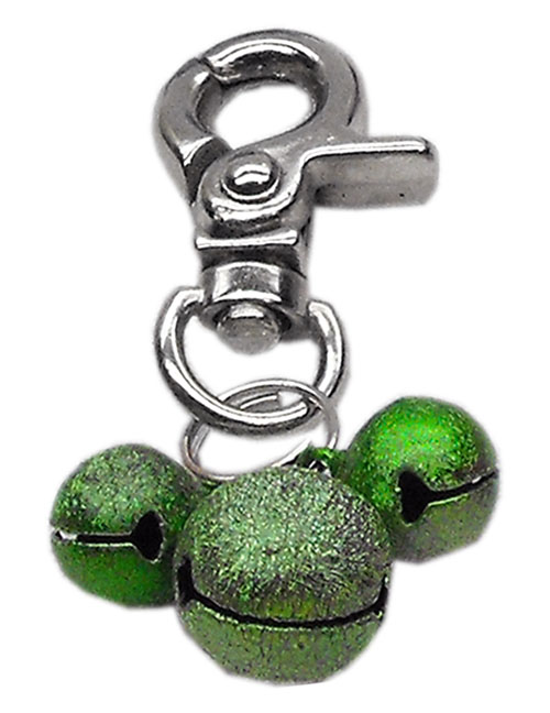 Lobster Claw Bell Charm Emerald Green